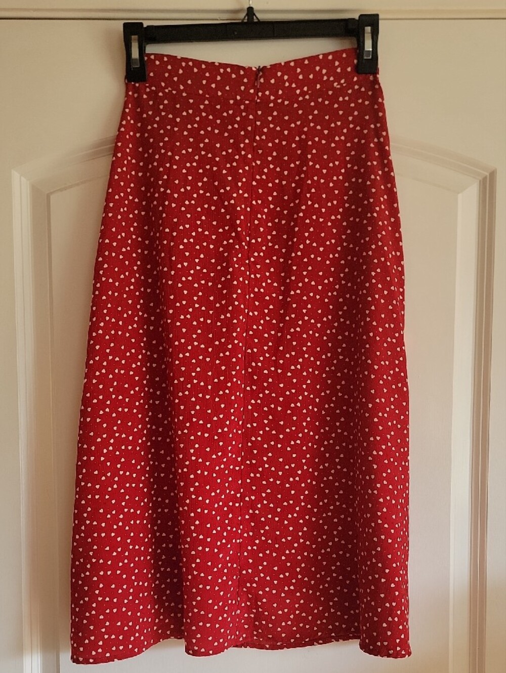 Red Heart Confetti Side Slit Skirt Size XS - Picture 3 of 5